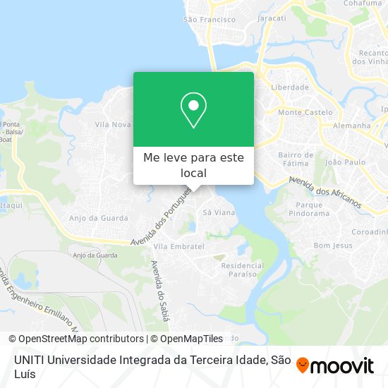 UNITI Universidade Integrada da Terceira Idade mapa