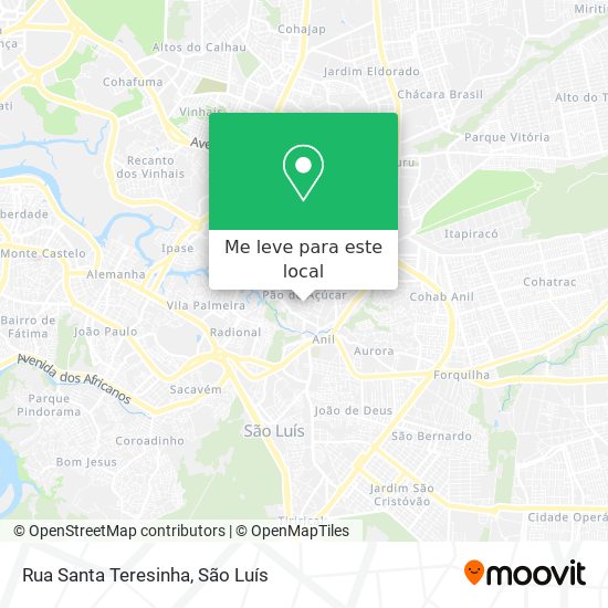 Rua Santa Teresinha mapa