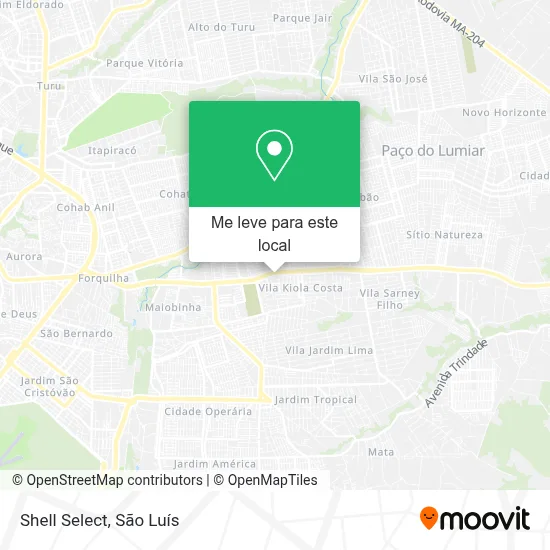 Shell Select mapa