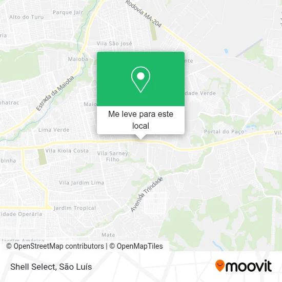 Shell Select mapa