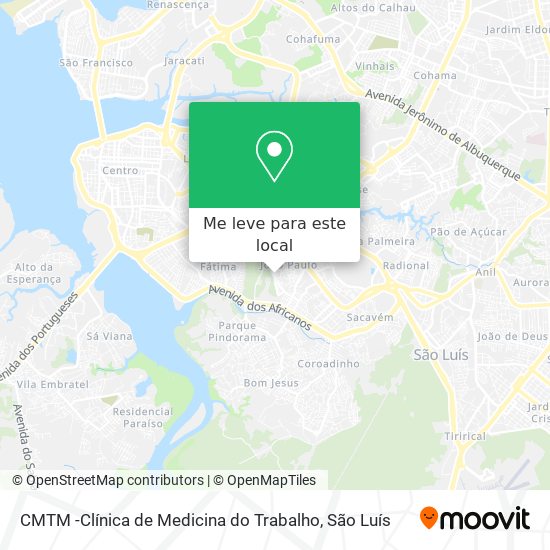 CMTM -Clínica de Medicina do Trabalho mapa