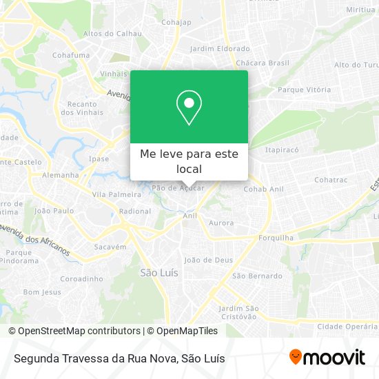 Segunda Travessa da Rua Nova mapa