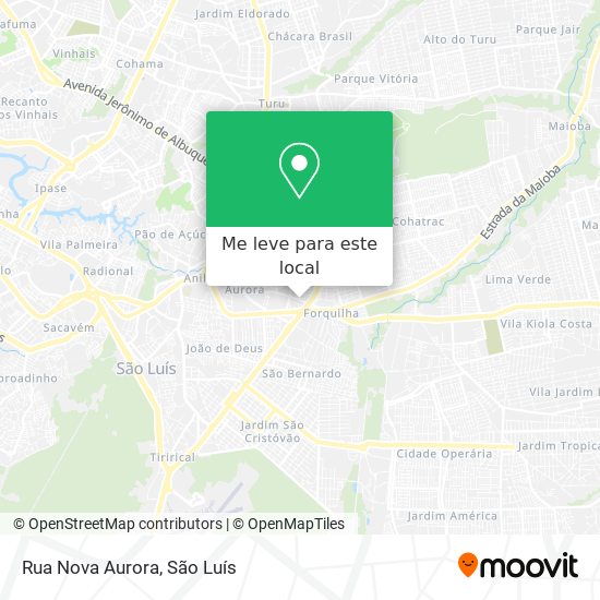 Rua Nova Aurora mapa