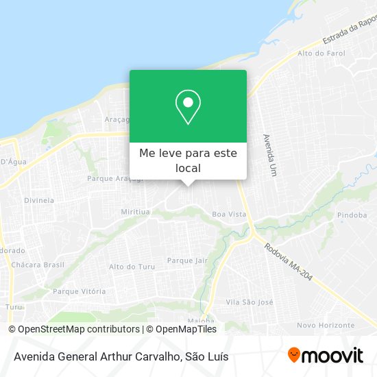 Avenida General Arthur Carvalho mapa