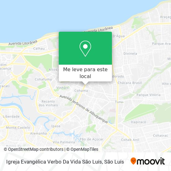 Igreja Evangélica Verbo Da Vida São Luís mapa