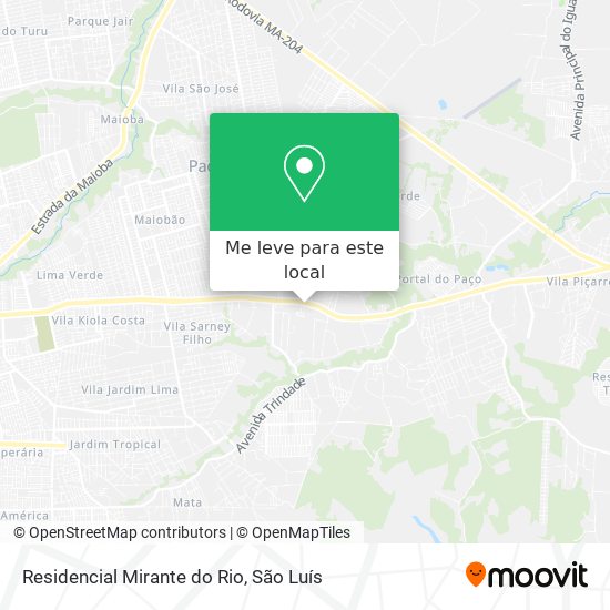 Residencial Mirante do Rio mapa