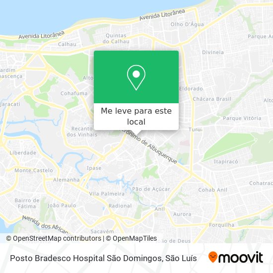 Posto Bradesco Hospital São Domingos mapa