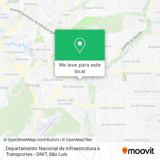 Departamento Nacional de Infraestrutura e Transportes - DNIT mapa