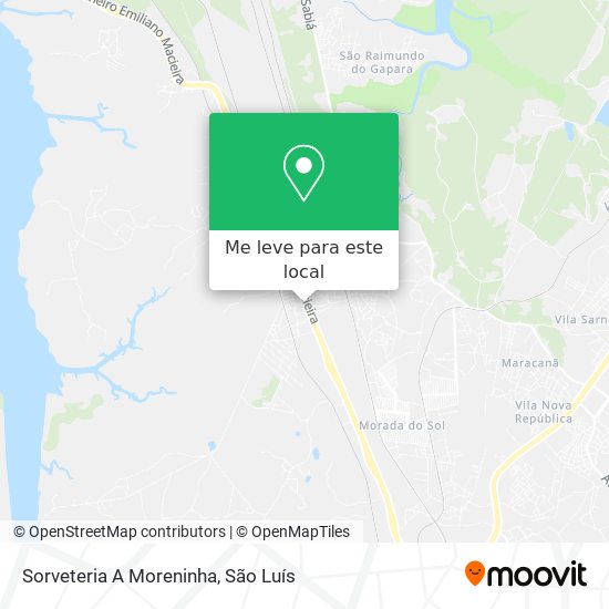 Sorveteria A Moreninha mapa