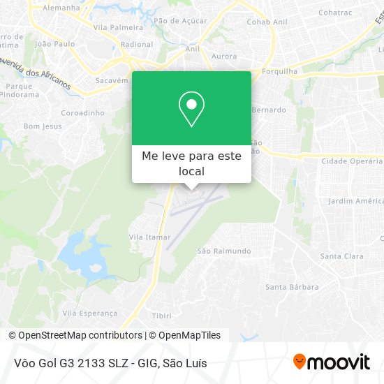 Vôo Gol G3 2133 SLZ - GIG mapa
