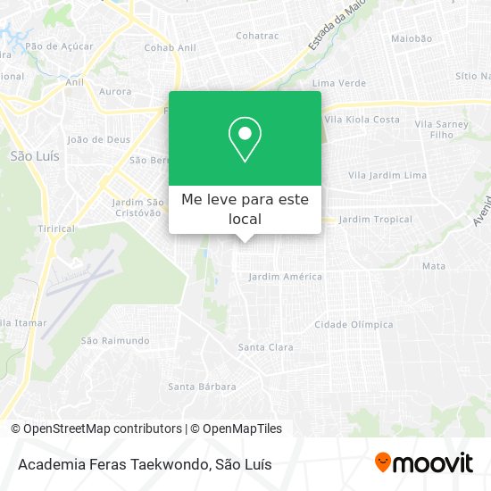 Academia Feras Taekwondo mapa