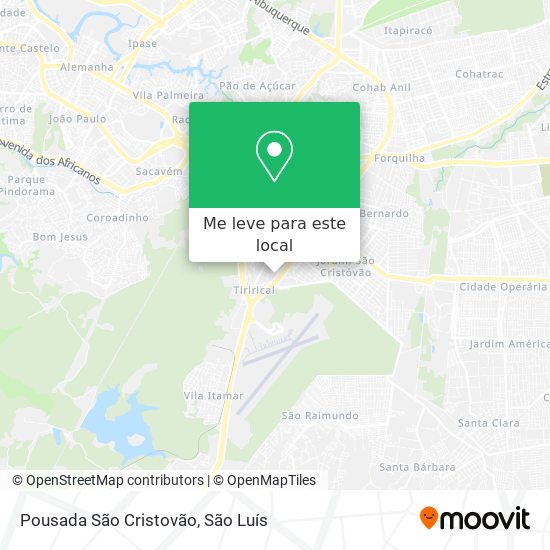 Pousada São Cristovão mapa