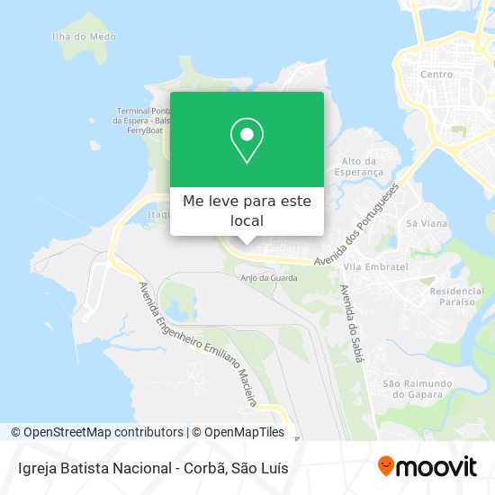 Igreja Batista Nacional - Corbã mapa