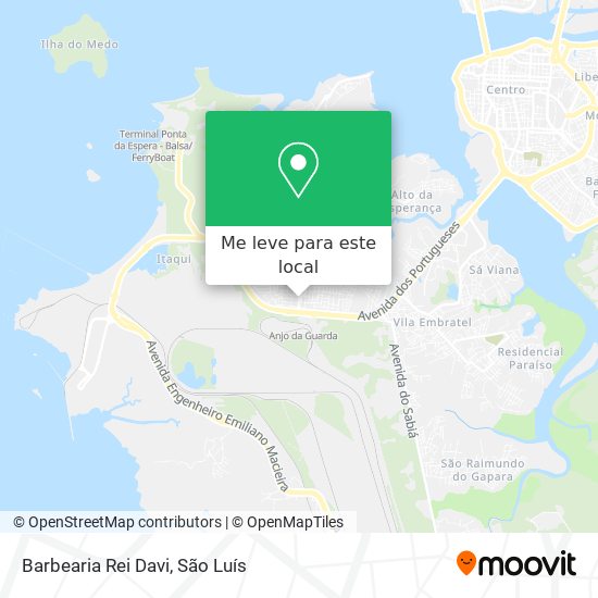 Barbearia Rei Davi mapa