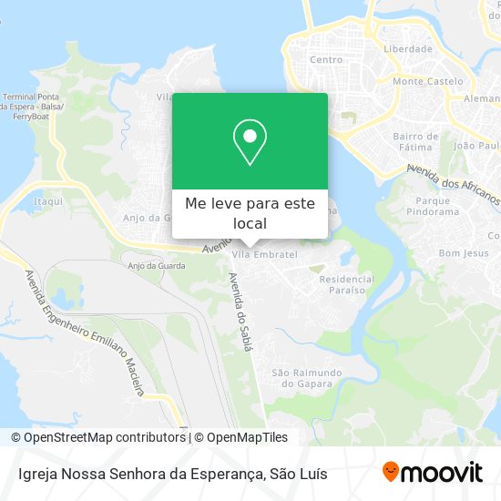 Igreja Nossa Senhora da Esperança mapa