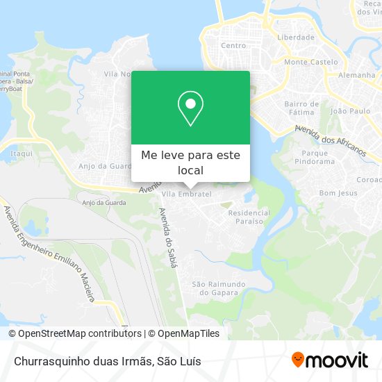 Churrasquinho duas Irmãs mapa