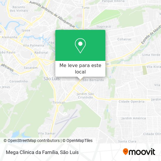 Mega Clinica da Família mapa