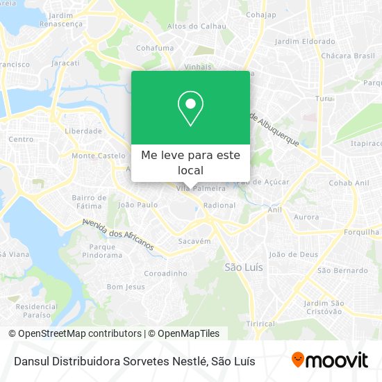 Dansul Distribuidora Sorvetes Nestlé mapa
