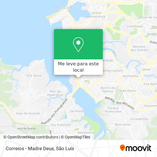 Correios - Madre Deus mapa