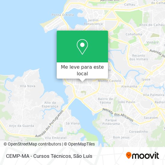 CEMP-MA - Cursos Técnicos mapa