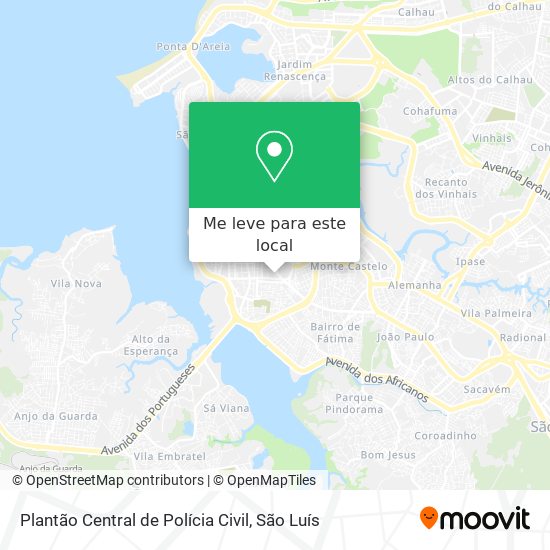 Plantão Central de Polícia Civil mapa