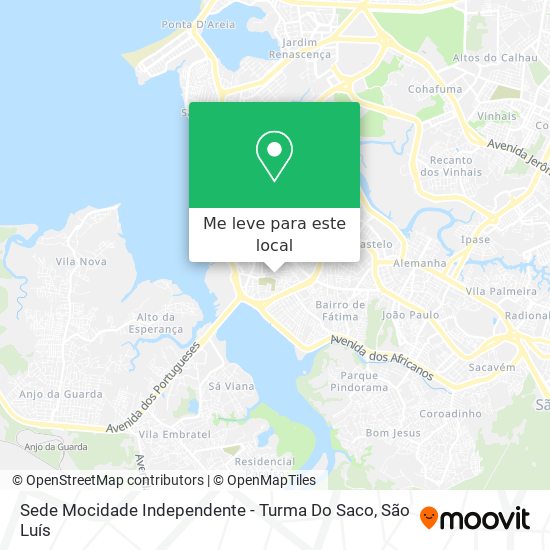 Sede Mocidade Independente - Turma Do Saco mapa