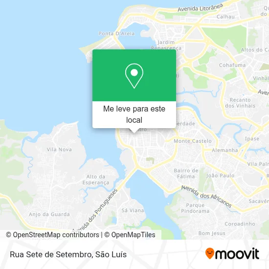 Rua Sete de Setembro mapa