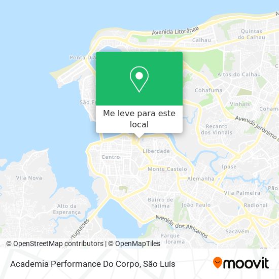 Academia Performance Do Corpo mapa