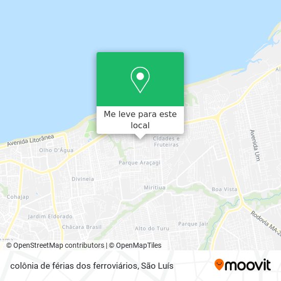 colônia de férias dos ferroviários mapa