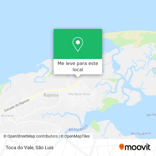 Toca do Vale mapa