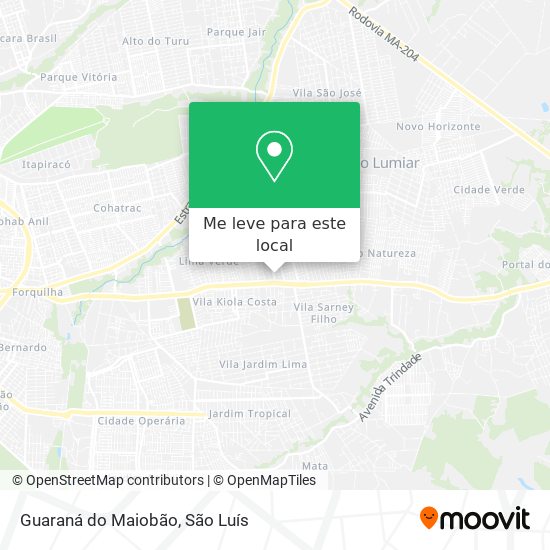 Guaraná do Maiobão mapa