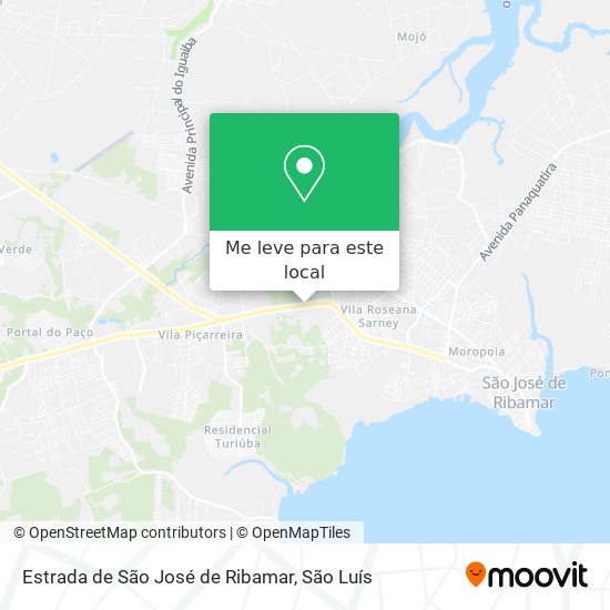 Estrada de São José de Ribamar mapa