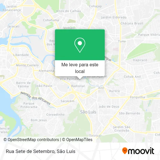 Rua Sete de Setembro mapa
