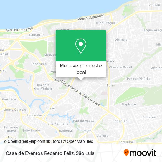 Casa de Eventos Recanto Feliz mapa