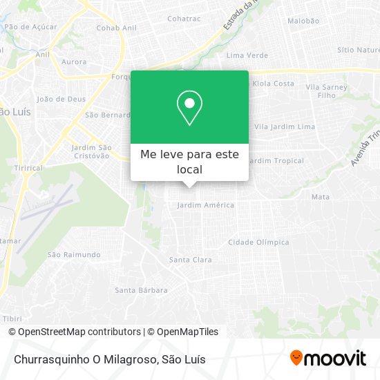 Churrasquinho O Milagroso mapa
