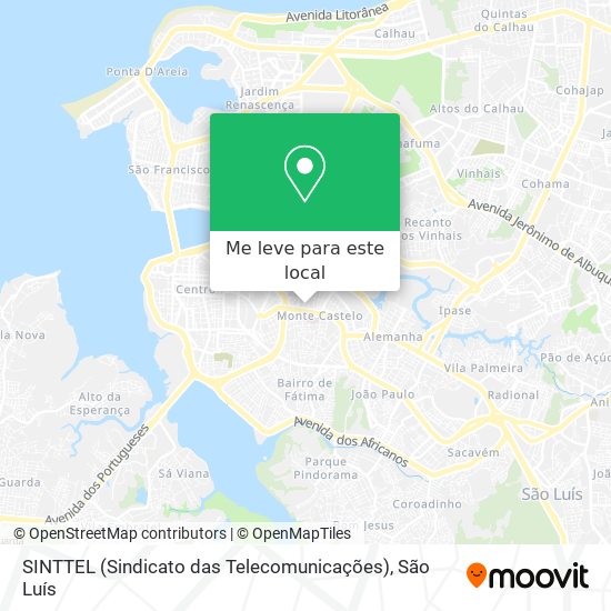 SINTTEL (Sindicato das Telecomunicações) mapa