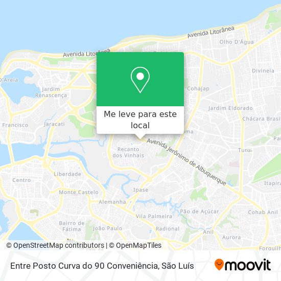 Entre Posto Curva do 90 Conveniência mapa