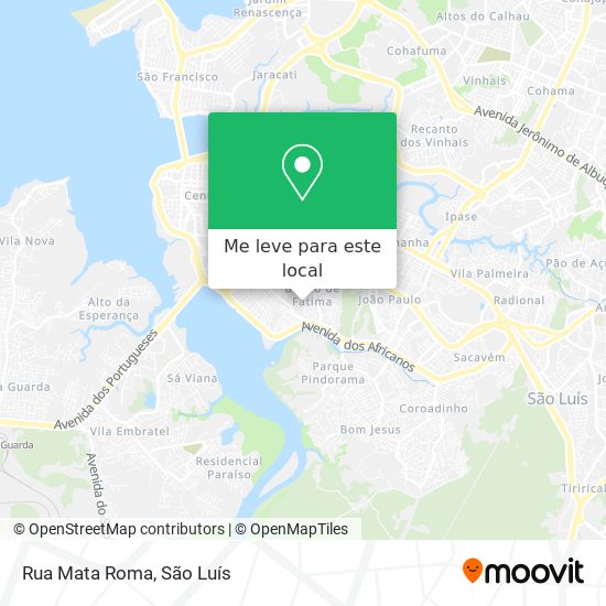 Rua Mata Roma mapa