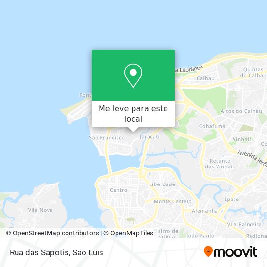 Rua das Sapotis mapa