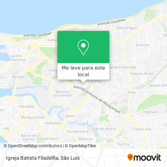 Igreja Batista Filadélfia mapa