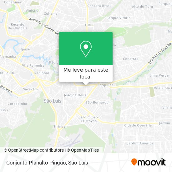 Conjunto Planalto Pingão mapa