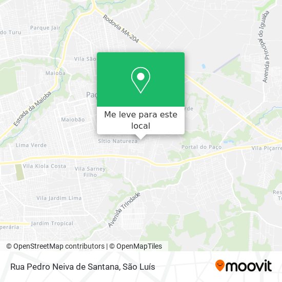Rua Pedro Neiva de Santana mapa