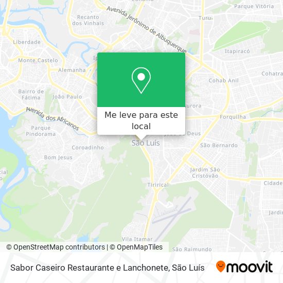 Sabor Caseiro Restaurante e Lanchonete mapa