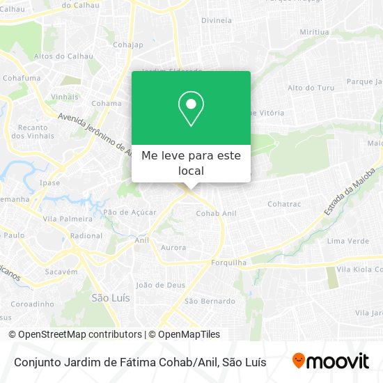 Conjunto Jardim de Fátima Cohab / Anil mapa