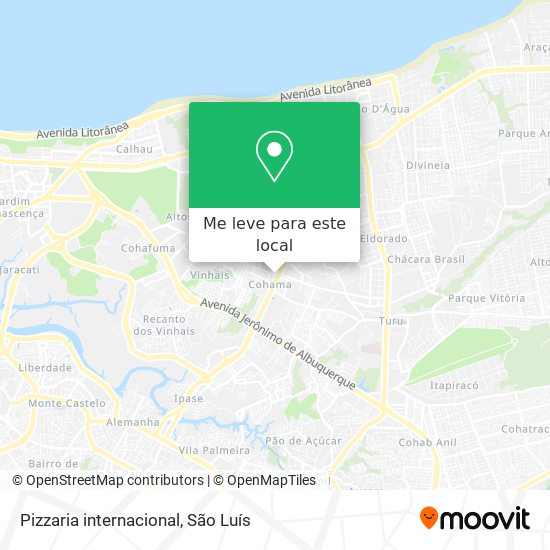 Pizzaria internacional mapa