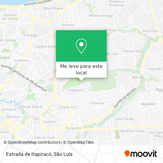 Estrada de Itapiracó mapa
