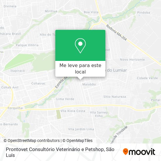 Prontovet Consultório Veterinário e Petshop mapa