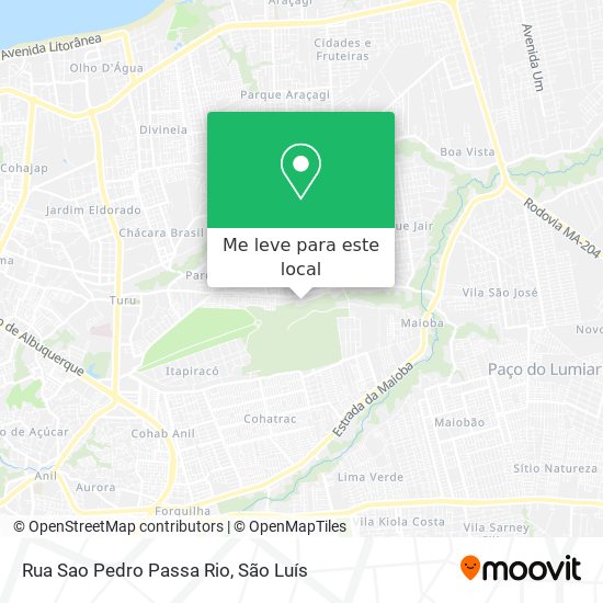 Rua Sao Pedro Passa Rio mapa