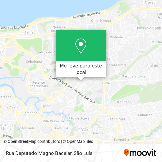 Rua Deputado Magno Bacelar mapa
