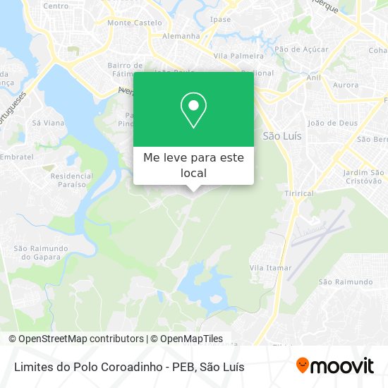 Limites do Polo Coroadinho - PEB mapa